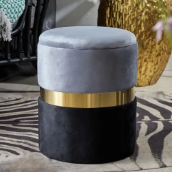 Пуфик 64, ткань, серый, 40x35x35 см Пуфик 64, ткань, серый, 40x35x35 см