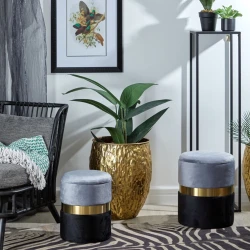 Пуфик 64, ткань, серый, 40x35x35 см Пуфик 64, ткань, серый, 40x35x35 см