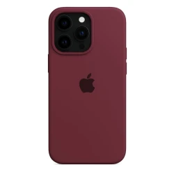 Telefon üçün çexol Apple 16 Pro Dark Red Silicone