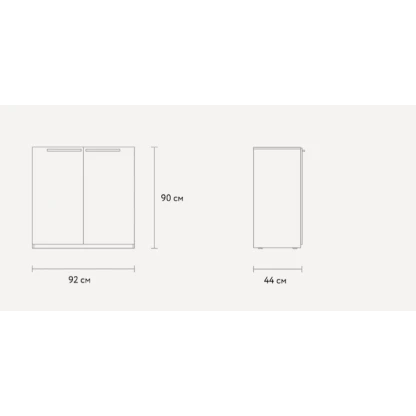 Тумба Ev Plus Robin 12115549, ЛДСП, белый, 92x44x90 см Тумба Ev Plus Robin 12115549, ЛДСП, белый, 92x44x90 см