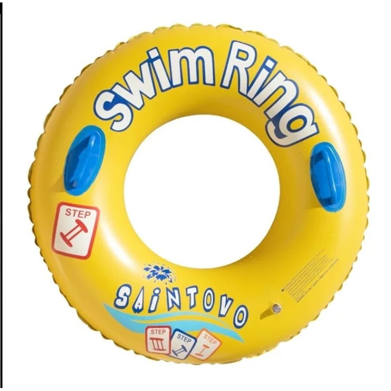 Şişmə halqa SWRG01_4, vinil, sarı, 90 sm