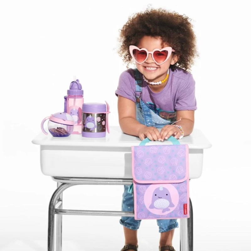 Контейнер для перекусов Zoo Narwhal, фиолетовый, 1+ год