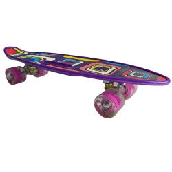 Скейтборд детский с ручкой, фиолетовый. Скейтборд детский с ручкой, фиолетовый.
