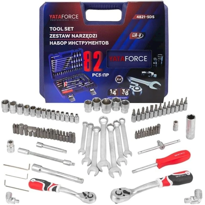 Набор инструментов Yataforce YF-4821-5DS, 82 предметов
