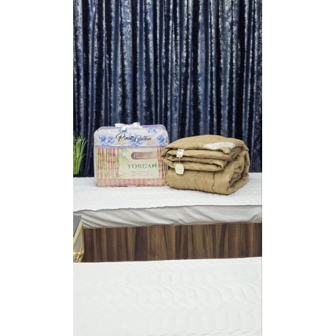 Yorğan Pima Cotton DMTZ-059, ikinəfərlik, sarı, 195х215 sm