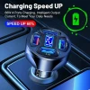 Автомобильное зарядное устройство 66W, 4 USB порта, цифровой дисплей8