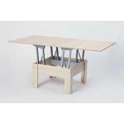 Журнальный стол Art_74, ламинат, светло-коричневый, 45/75x80/160x80 см Журнальный стол Art_74, ламинат, светло-коричневый, 45/75x80/160x80 см