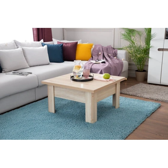 Журнальный стол Art_74, ламинат, светло-коричневый, 45/75x80/160x80 см Журнальный стол Art_74, ламинат, светло-коричневый, 45/75x80/160x80 см