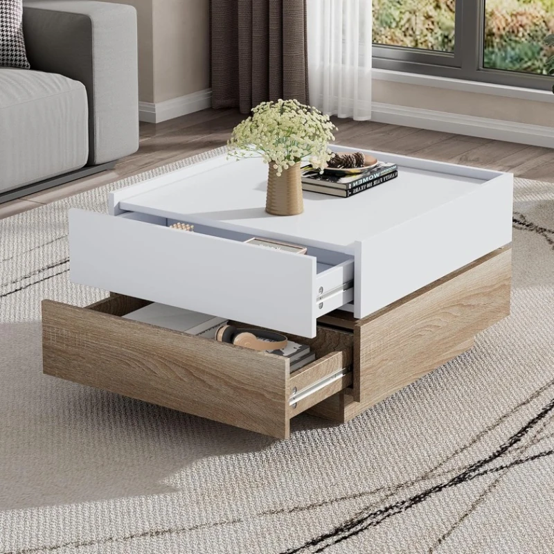 Журнальный стол Art-89, 50x60x60 см, ламинат, коричневый/белый Журнальный стол Art-89, 50x60x60 см, ламинат, коричневый/белый