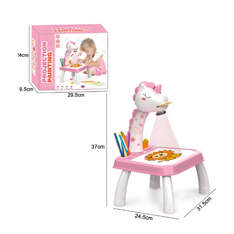 Стол для рисования с проектором Projection painting 318 Pink Стол для рисования с проектором Projection painting 318 Pink