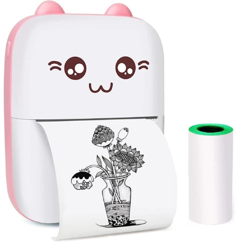 Фотопринтер Mini Printer BT instant printing Pink