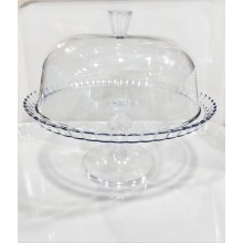 Akril,Qapaqlı Şəffaf Tort Qabı 28sm