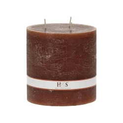 Свеча Hom-me, 14x14 см, коричневая