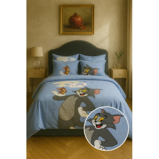 Yataq dəsti Narlı 1483, mələfə 240x260 sm, yorğan üzü 200x220 sm, yastıq üzü 50x70 sm 2 əd, polikotton, ikinəfərlik, rəngbərəng