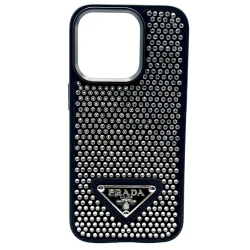 Çexol Swarovski Apple iPhone 14 Pro üçün Deep Black