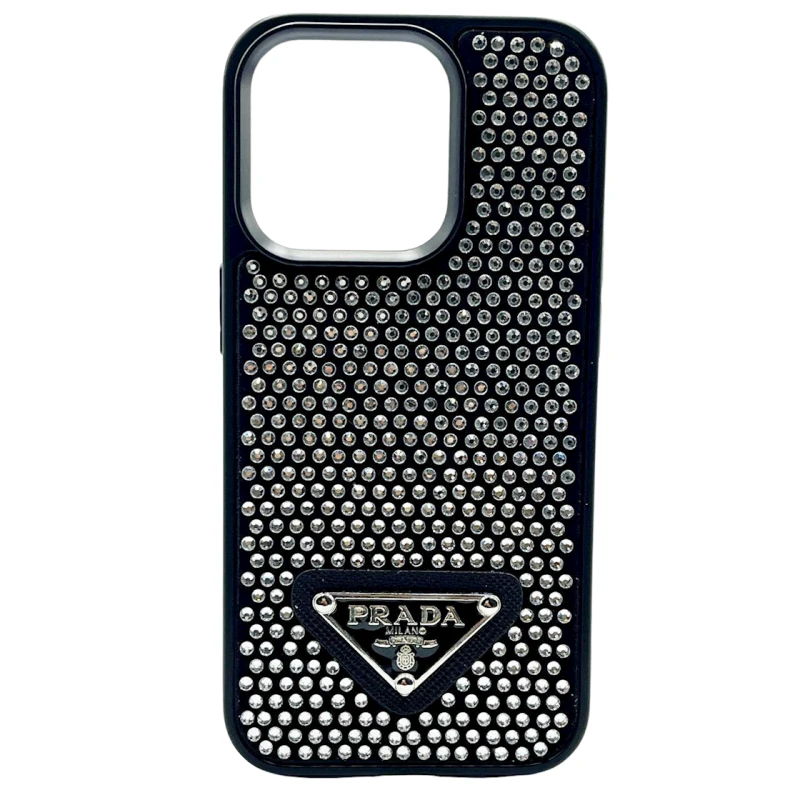 Çexol Swarovski Apple iPhone 14 Pro üçün Deep Black