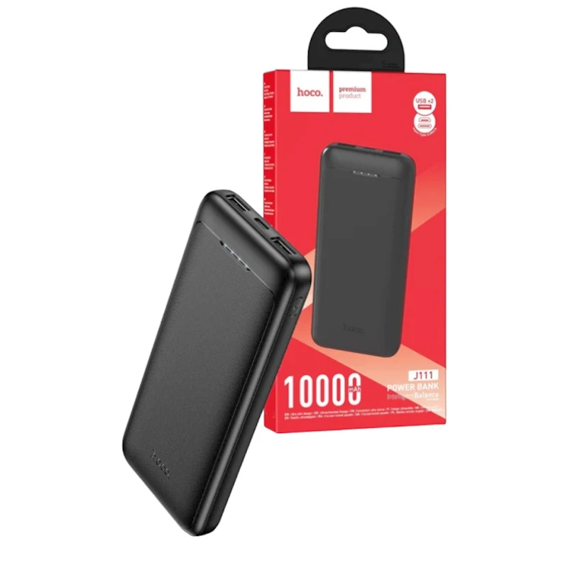Внешний аккумулятор Hoco J111 10000mAh Black Внешний аккумулятор Hoco J111 10000mAh Black