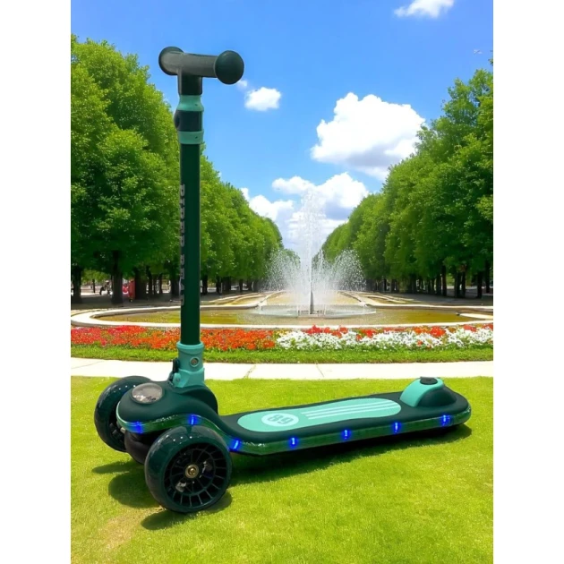 Uşaqlar üçün samokat M6746, boz/yaşıl