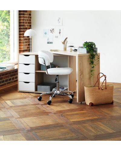 Ofis kreslosu JYSK Snedsted, 53x74/84x56 sm, ağ