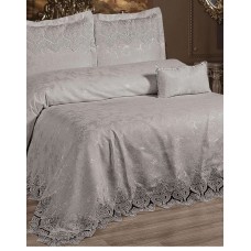 Yataq dəsti MiraNova SF-816, ikinəfərlik, boz, yorğan üzü 240х260 sm, mələfə 260х260 sm, yastıq üzü 5 əd