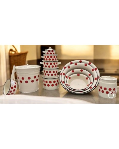Qab-qacaq dəsti Tez-bazar-315, mina, ağ/qırmızı