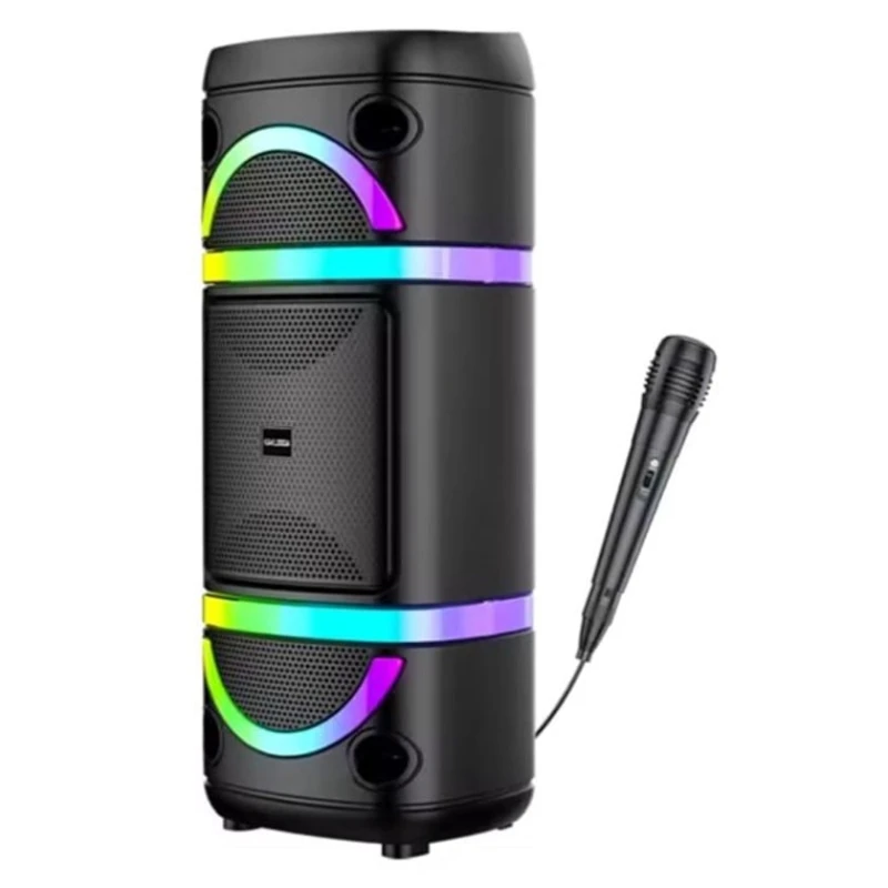 Портативная колонка Kakusiga KK-8207, с цветной подсветкой