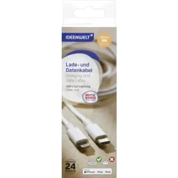 Кабель USB Type-C to Lightning Ideen Welt, Белый (4305615985985)