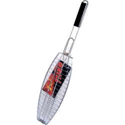 Решетка-гриль для рыбы PR-O0000661, размер L, нержавеющая сталь, черный/серебристый Решетка-гриль для рыбы PR-O0000661, размер L, нержавеющая сталь, черный/серебристый