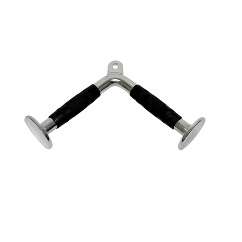 Trenajor üçün tutacaq WS0126 Tricep Push-Down Bar, paslanmayan polad/rezin, 10x22x30 sm