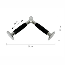 Trenajor üçün tutacaq WS0126 Tricep Push-Down Bar, paslanmayan polad/rezin, 10x22x30 sm