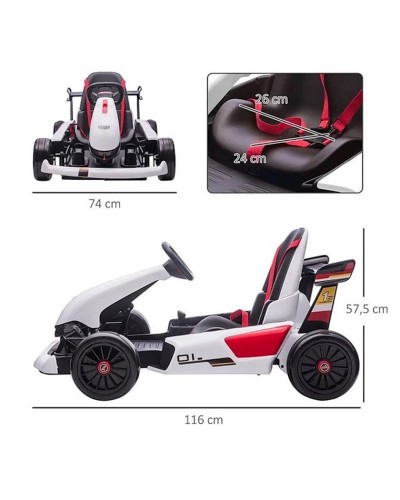 Uşaqlar üçün elektrik avtomobil, 3–6 km/s, 4-8 yaş, 116x74x57.5 sm