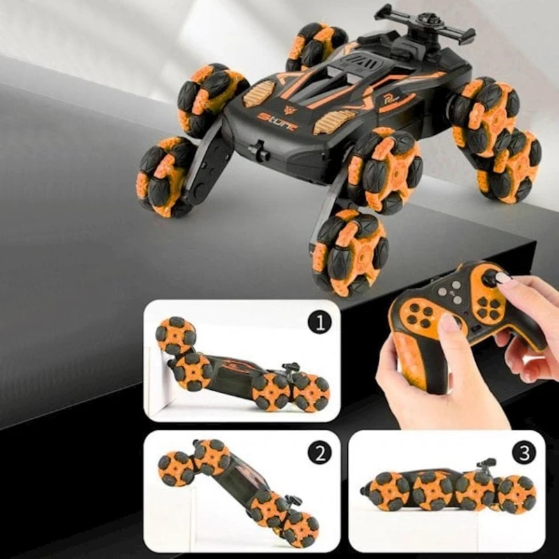 Radio ilə idarə olunan maşın Stunt Racer LH-C060-3, qara/narıncı