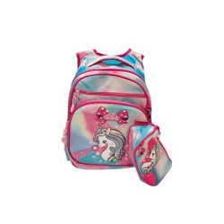 Школьный рюкзак Xinhuaju B-66, 35x28x15 см, с пеналом, разноцветный