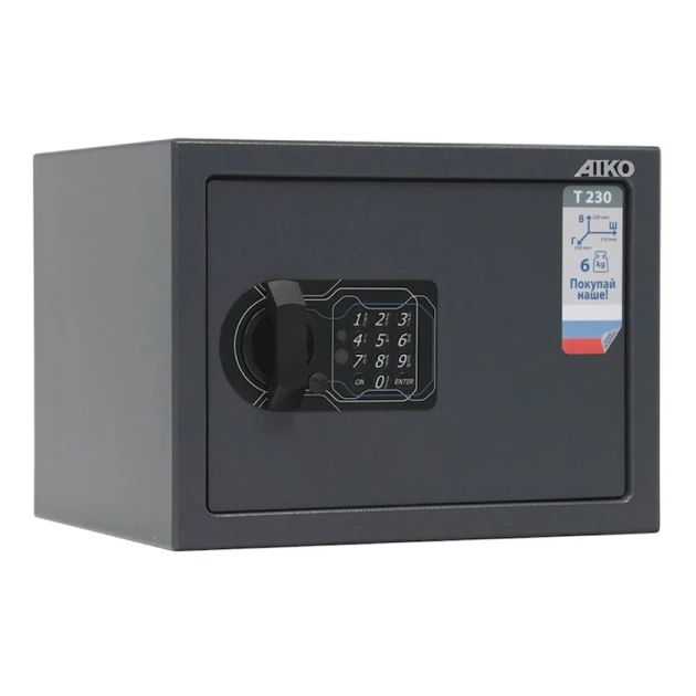 Офисный сейф AIKO T 230, электронный кодовый, темно-серый Офисный сейф AIKO T 230, электронный кодовый, темно-серый