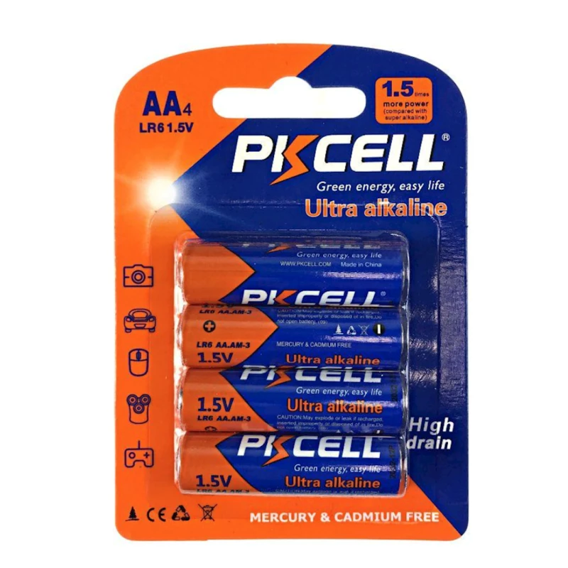 Батарейка PKCELL Ultra Alkaline AA LR6 1.5В 4 шт Батарейка PKCELL Ultra Alkaline AA LR6 1.5В 4 шт