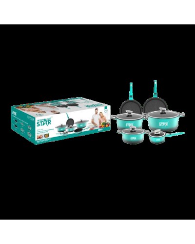 Yemək bişirmək üçün dəst Winning Product ST-5106, firüzəyi, 6 əşya