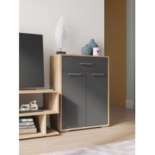 Tumba 59.9x29.4x79.6 sm, LDSP, Boz/Qəhvəyi