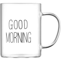 Набор чашек Ardesto Good Morning AR2642GM, 2 шт, 420 мл, боросиликатное стекло, прозрачный