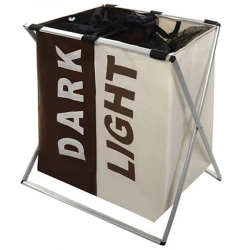 Корзина для белья AH31JUW9, белая/коричневая, 38x59x57 см Корзина для белья AH31JUW9, белая/коричневая, 38x59x57 см