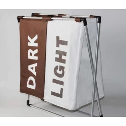 Корзина для белья AH31JUW9, белая/коричневая, 38x59x57 см Корзина для белья AH31JUW9, белая/коричневая, 38x59x57 см