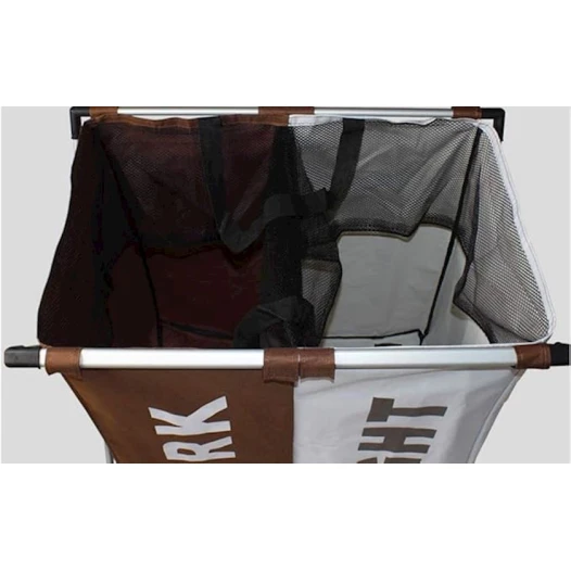 Корзина для белья AH31JUW9, белая/коричневая, 38x59x57 см