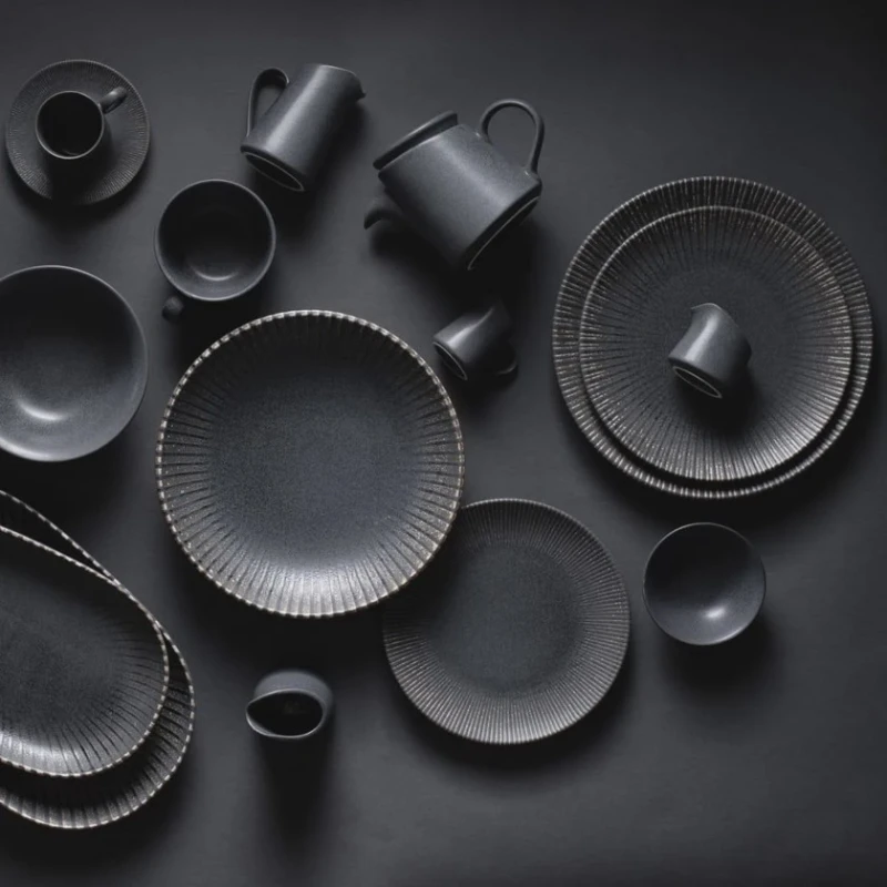 Тарелка глубокая ID-Fine Reckless Miro, фарфор, серая, 460 мл, 29 см