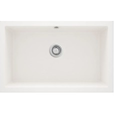 Mətbəx çanağı Deante Corda ZQAA10D, qranit, ağ, 50x80 sm