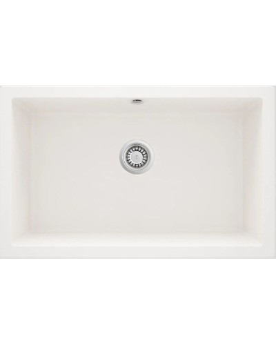 Mətbəx çanağı Deante Corda ZQAA10D, qranit, ağ, 50x80 sm
