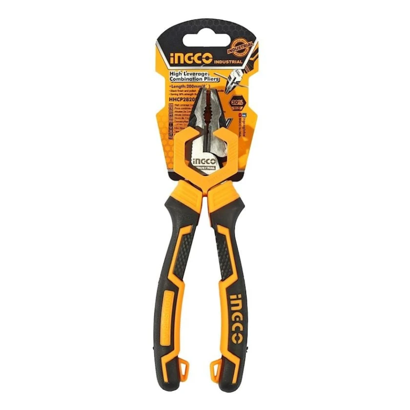 Плоскогубцы Ingco HHCP28200, сталь, желтые/черные, 200 мм