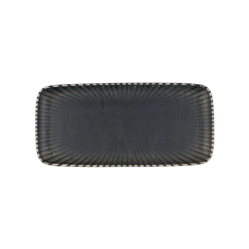 Блюдо ID-Fine Reckless Quadro, фарфор, серое, 22х10 см