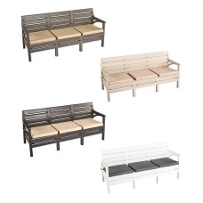 Bağ üçün divan Irak Plastik,3 yer,qəhvəyi,79x65x190 sm
