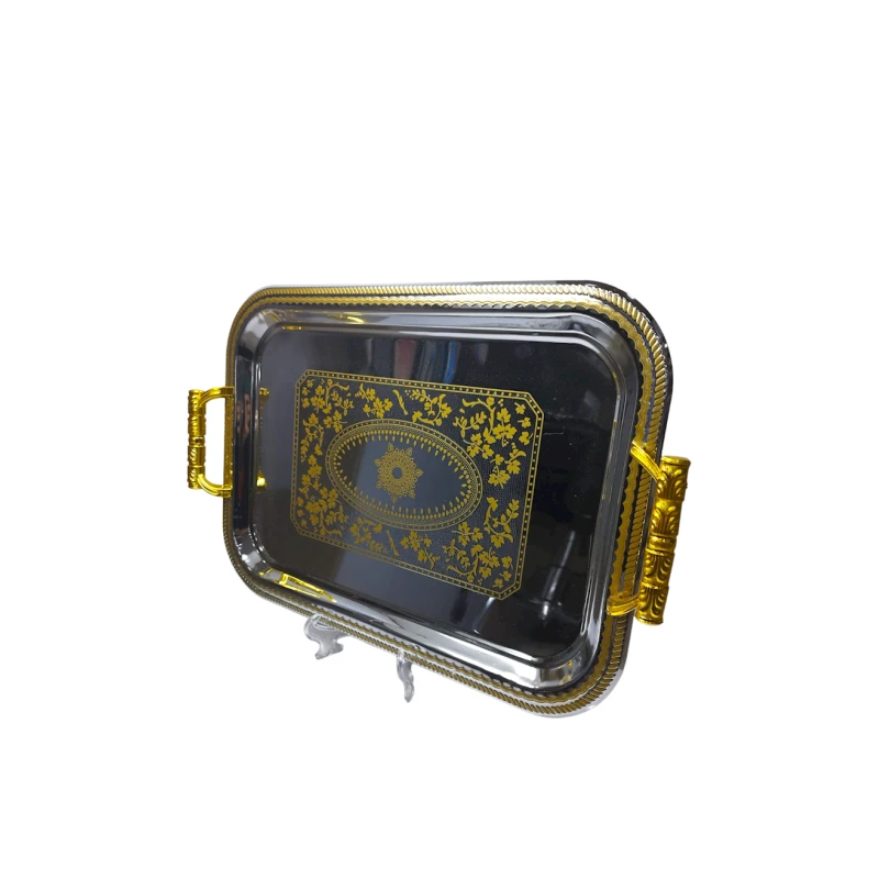 Поднос HMSD_K752XL, 49х35 см, серебристый