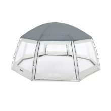 Hovuz üçün tent Bestway 58612, dairəvi, 600x600x295 sm, boz/şəffaf