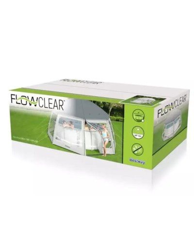 Hovuz üçün tent Bestway 58612, dairəvi, 600x600x295 sm, boz/şəffaf